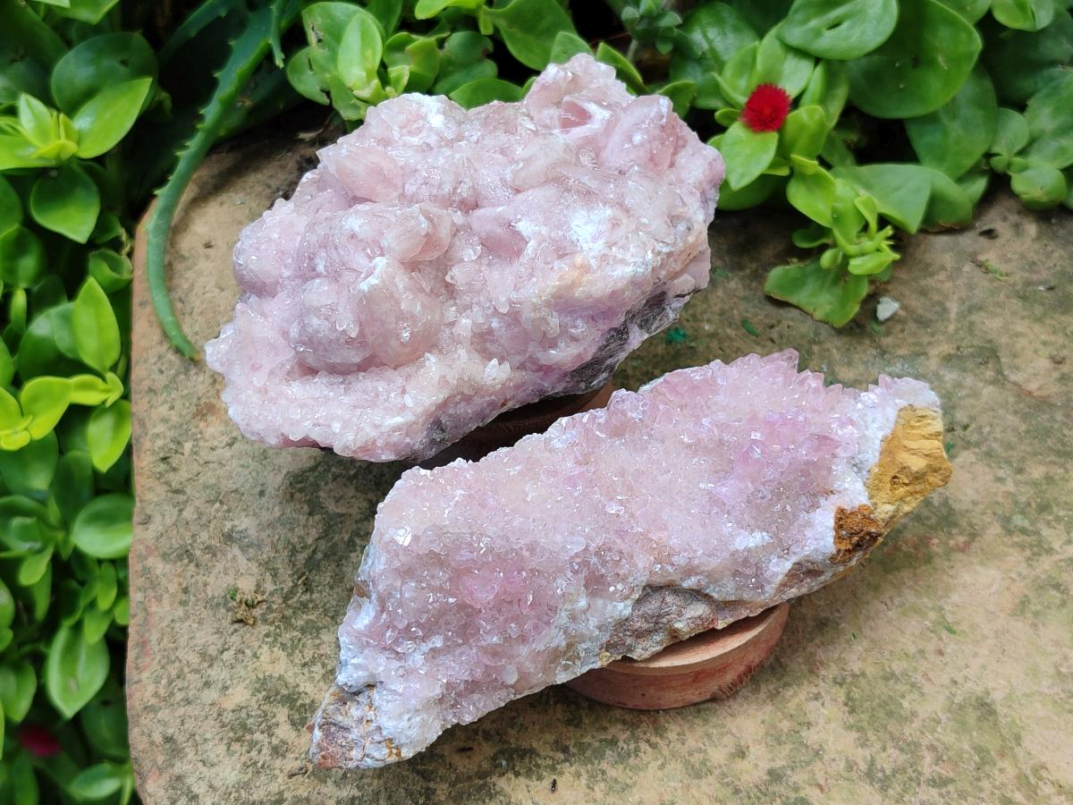 Natural Rare Rhodocalcite Specimens x 2 From Congo
