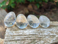 Polished Mini Rock Crystal Eggs x 40 From Amoron’i Mania, Madagascar