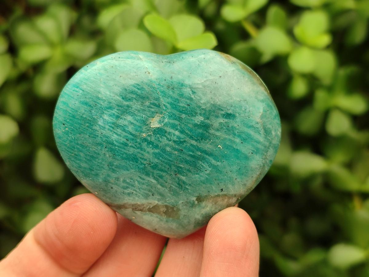 Polished Amazonite Hearts x 15 From Madagascar