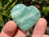 Polished Amazonite Hearts x 15 From Madagascar