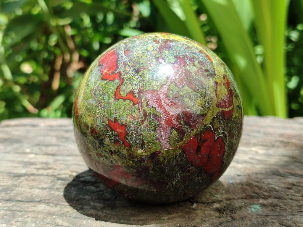 Polished Bastite Dragonsblood Stone Spheres x 2 From Tshipise, South Africa