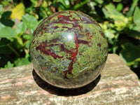Polished Bastite Dragonsblood Stone Spheres x 2 From Tshipise, South Africa