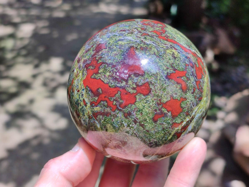 Polished Bastite Dragonsblood Stone Spheres x 2 From Tshipise, South Africa