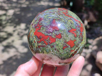 Polished Bastite Dragonsblood Stone Spheres x 2 From Tshipise, South Africa