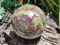 Polished Bastite Dragonsblood Stone Spheres x 2 From Tshipise, South Africa