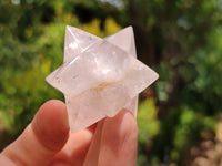 Hand Made Gemmy Rose Quartz Merkabahs x 4 From Madagascar