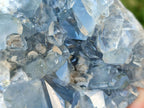 Natural Blue Celestite Geode Specimens x 2 From Sakoany, Madagascar