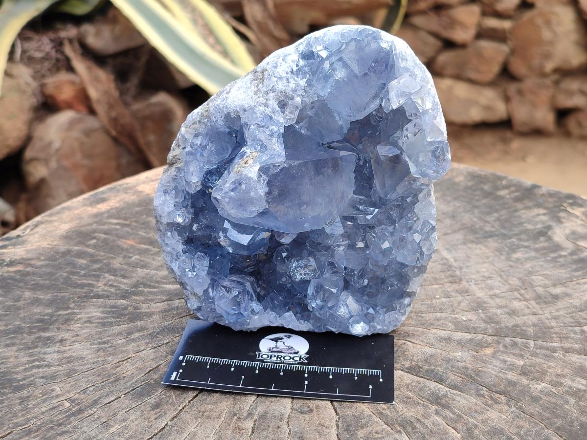 Natural Blue Celestite Geode Specimens x 2 From Sakoany, Madagascar