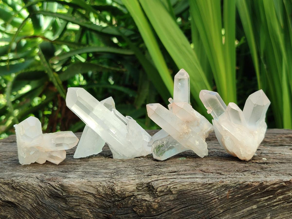 Natural Clear Quartz Clusters x 35 From Madagascar
