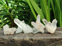 Natural Clear Quartz Clusters x 35 From Madagascar