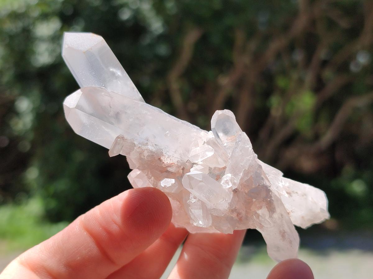 Natural Clear Quartz Clusters x 35 From Madagascar