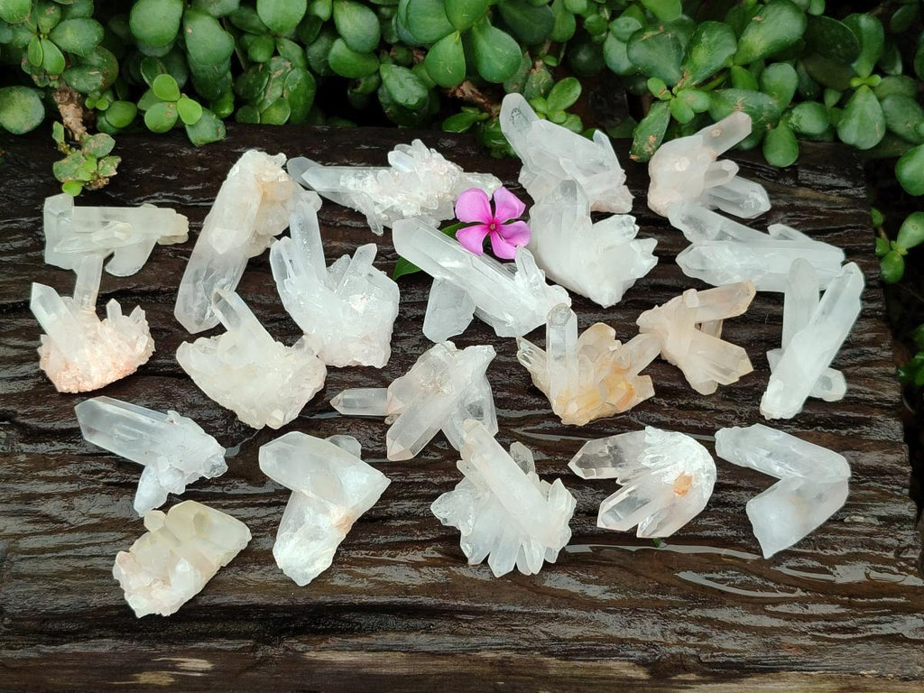 Natural Clear Quartz Clusters x 35 From Madagascar