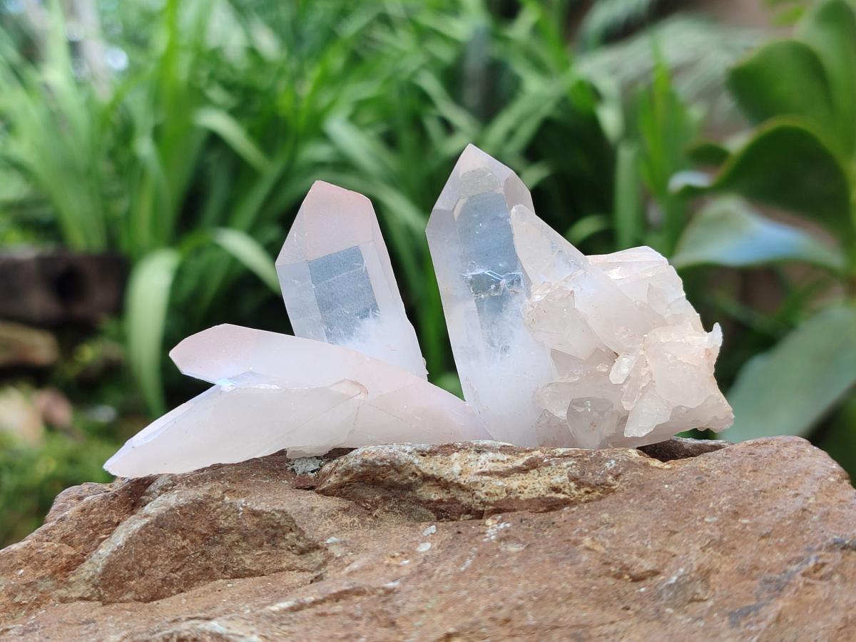 Natural Clear Quartz Clusters x 35 From Madagascar
