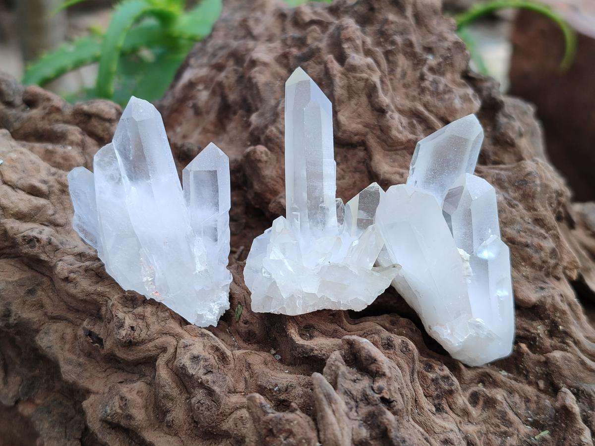 Natural Clear Quartz Clusters x 35 From Madagascar