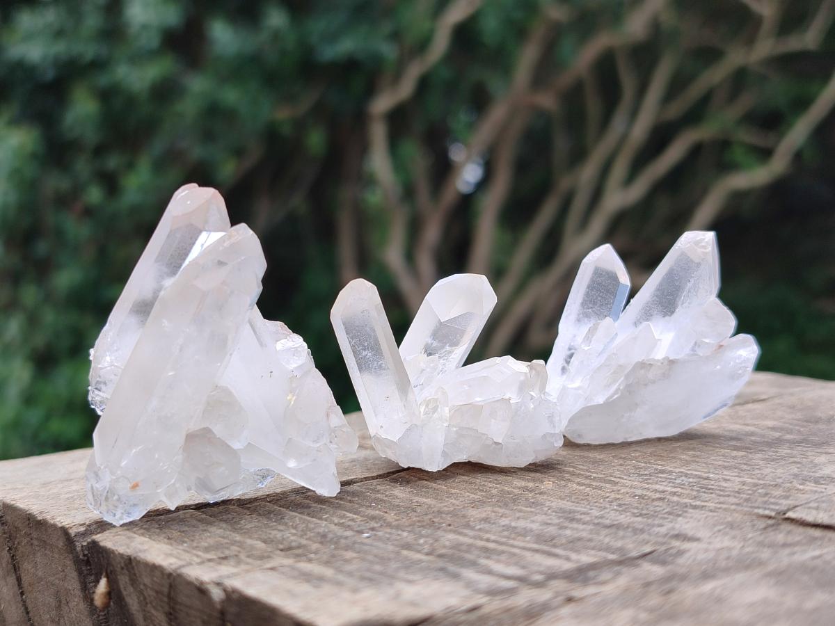Natural Clear Quartz Clusters x 35 From Madagascar