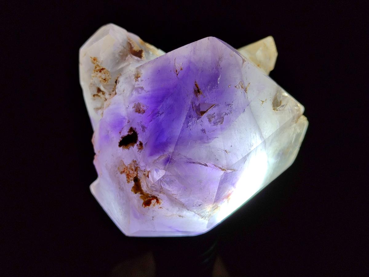 Polished Window Amethyst Crystals x 3 From Akansobe, Madagascar