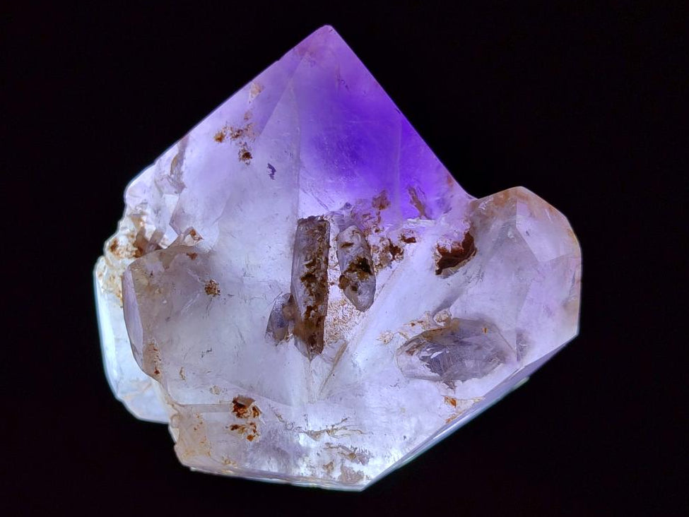 Polished Window Amethyst Crystals x 3 From Akansobe, Madagascar