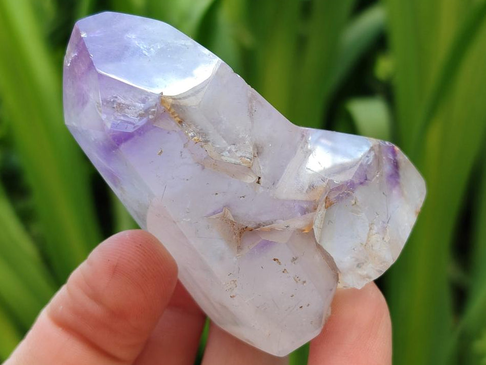 Polished Window Amethyst Crystals x 3 From Akansobe, Madagascar