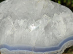 Polished Blue Lace Agate Standing Free Forms x 3 From Nsanje, Malawi