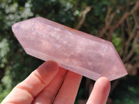 Polished Double Terminated Gemmy Rose Quartz Crystals x 6 From Madagascar