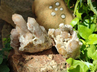 Natural Limonite Fairy Spirit Quartz Clusters x 6 From Boekenhouthoek, South Africa