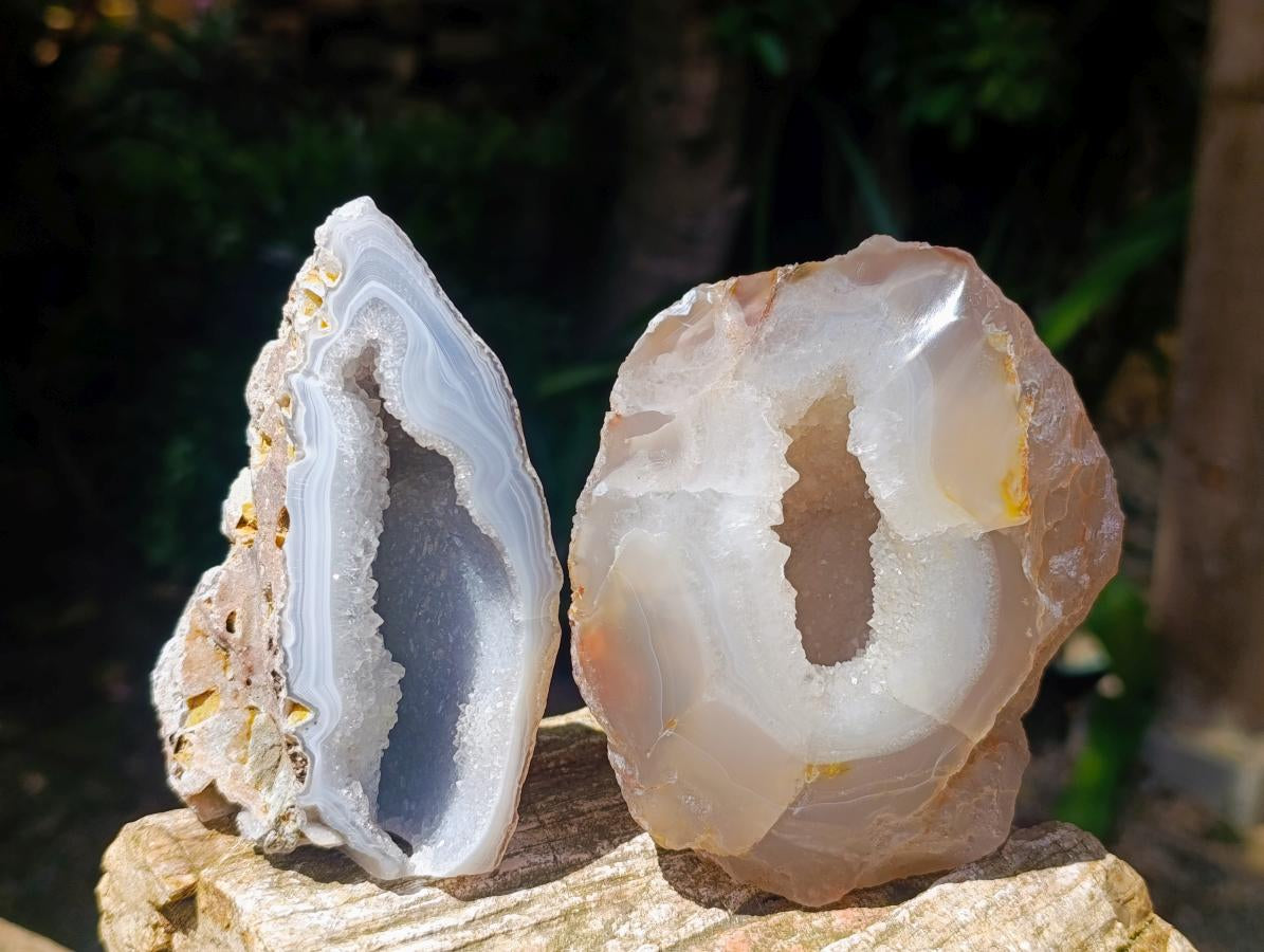 Polished Agates with Crystalline Geodes x 4 From Maintirano, Madagascar