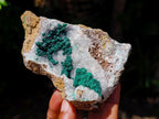 Natural Crystalline Ball Malachite on Quartz and Dolomite Specimens x 2 From Mindingi Mine, Kambove, Congo