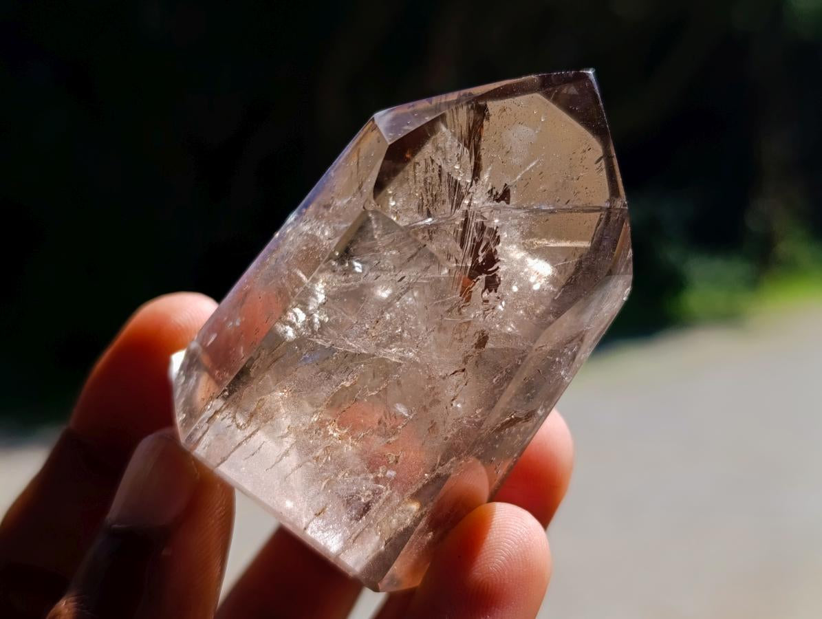 Polished Mixture of Smokey Quartz Crystals x 12 From Madagascar