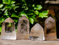 Polished Mixture of Smokey Quartz Crystals x 12 From Madagascar