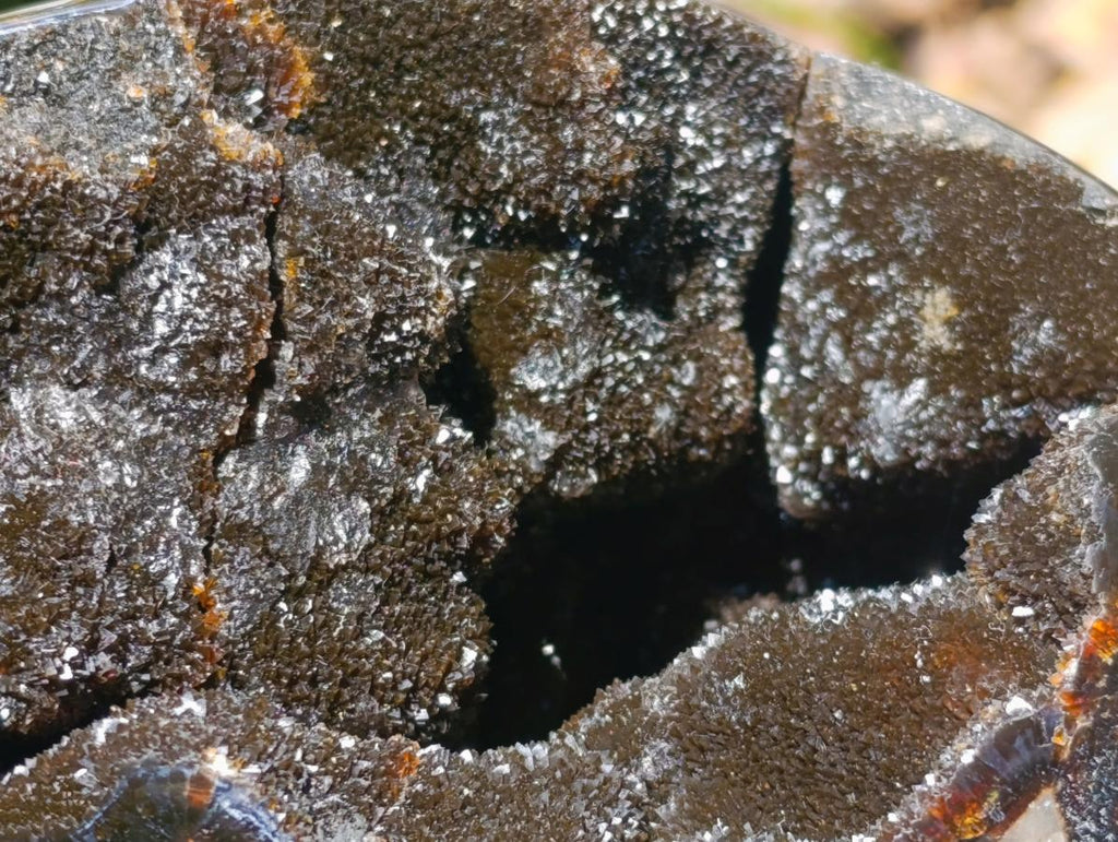 Polished Septerye Sauvage "Dragons Egg" Geode x 1 From Mahajanga, Madagascar