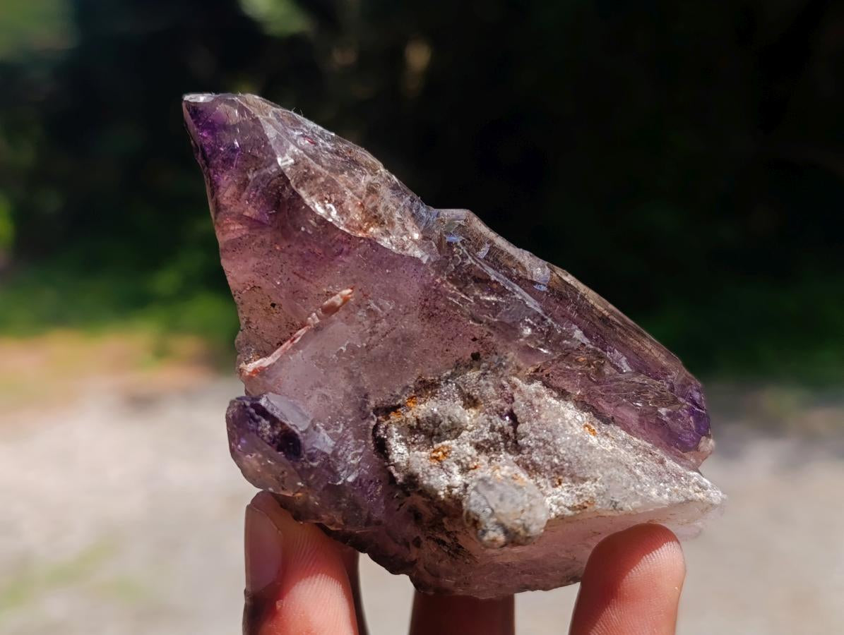 Natural Window Amethyst Crystals x 6 From Chiredzi, Zimbabwe