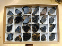 Polished Black Tourmaline Slices With Mica x 24 From Madagascar