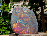 Polished Purple Sunset Labradorite Standing Free Form x 1 From Madagascar