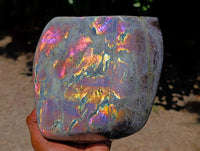 Polished Purple Sunset Labradorite Standing Free Form x 1 From Madagascar
