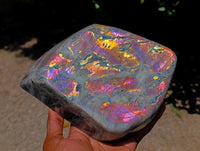 Polished Purple Sunset Labradorite Standing Free Form x 1 From Madagascar