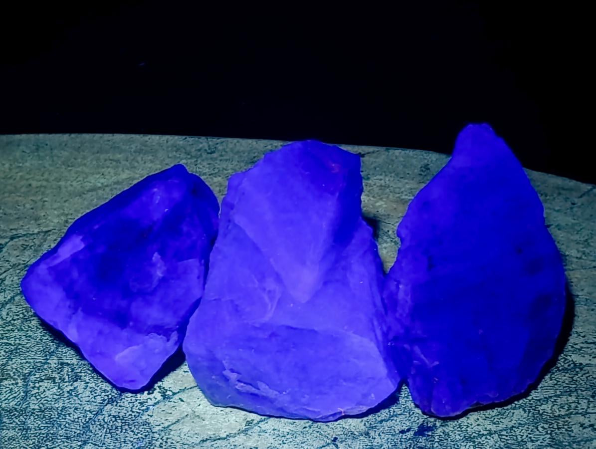 Natural Watermelon Fluorite Cobbed Specimens x 12 From Uis, Namibia