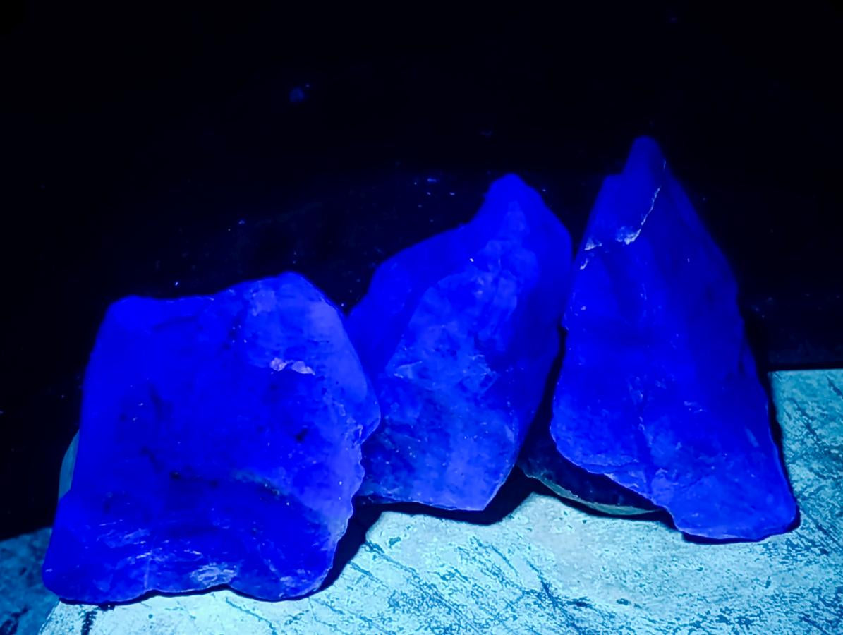 Natural Watermelon Fluorite Cobbed Specimens x 12 From Uis, Namibia