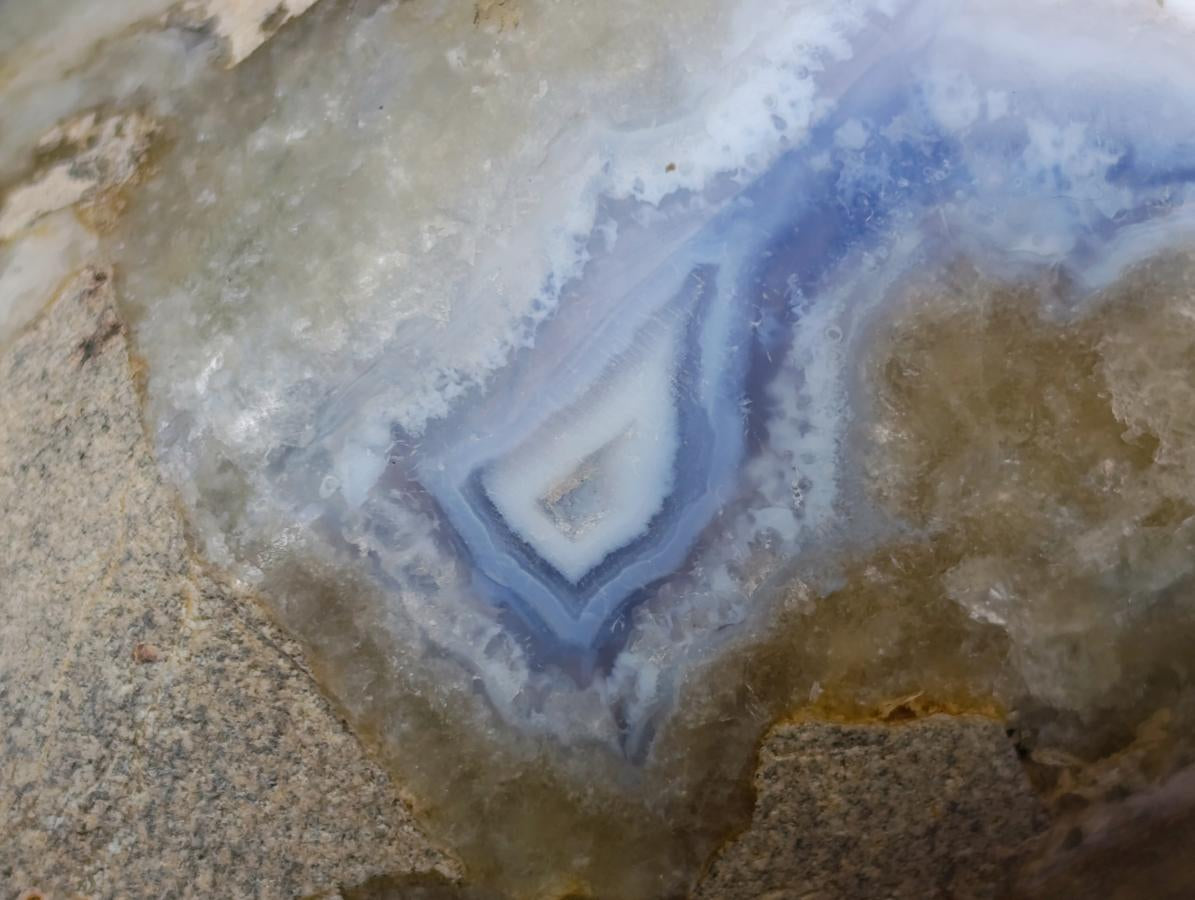 Polished Blue Lace Agate Standing Free Form x 1 From Nsanje, Malawi