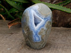 Polished Blue Lace Agate Standing Free Form x 1 From Nsanje, Malawi