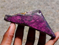 Polished Metallic Purpurite Slices x 6 From Erongo, Namibia