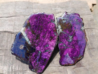 Polished Metallic Purpurite Slices x 6 From Erongo, Namibia