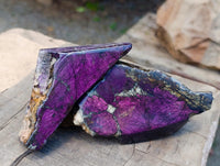 Polished Metallic Purpurite Slices x 6 From Erongo, Namibia