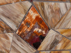 Hand Made Red Podocarpus Petrified Wood Conglomerate Plaques x 4 From Mahajanga, Madagascar - Toprock Gemstones and Minerals 