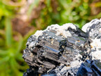 Natural Schorl Black Tourmaline with Hyalite Opal x 1 From Erongo, Namibia