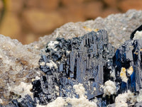 Natural Schorl Black Tourmaline with Hyalite Opal x 1 From Erongo, Namibia