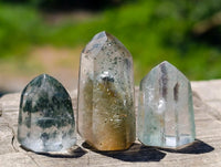 Polished Chlorite Quartz Moss Crystals x 70 From Mandoto, Madagascar