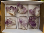 Natural Jacaranda Amethyst Crystal Clusters x 6 From Mumbwa, Zambia
