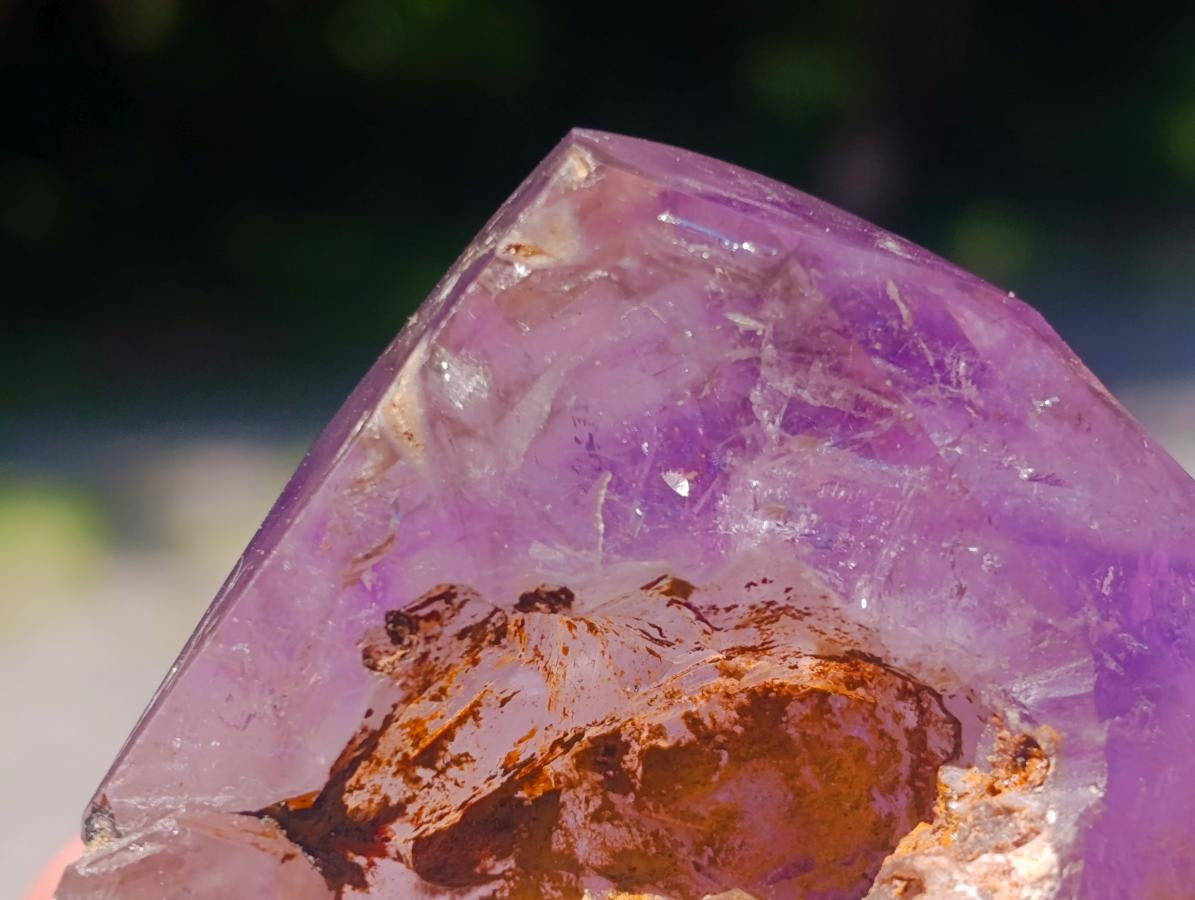 Polished Smokey Amethyst Window Crystals x 5 From Akansobe, Madagascar