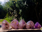 Polished Smokey Amethyst Window Crystals x 5 From Akansobe, Madagascar