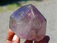 Polished Smokey Amethyst Window Crystals x 5 From Akansobe, Madagascar